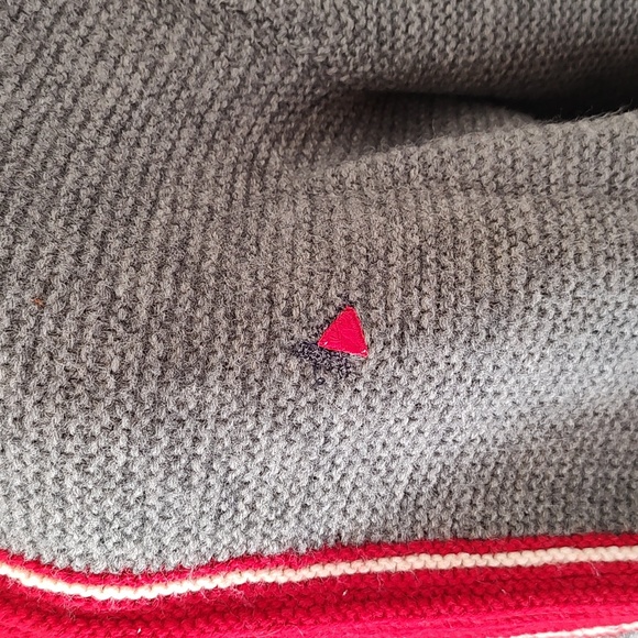 Vintage Zip Hand Knit Norwegian Folk Sweater fits 1x sleeve 24" PTP 22 1/2" - Picture 2 of 5